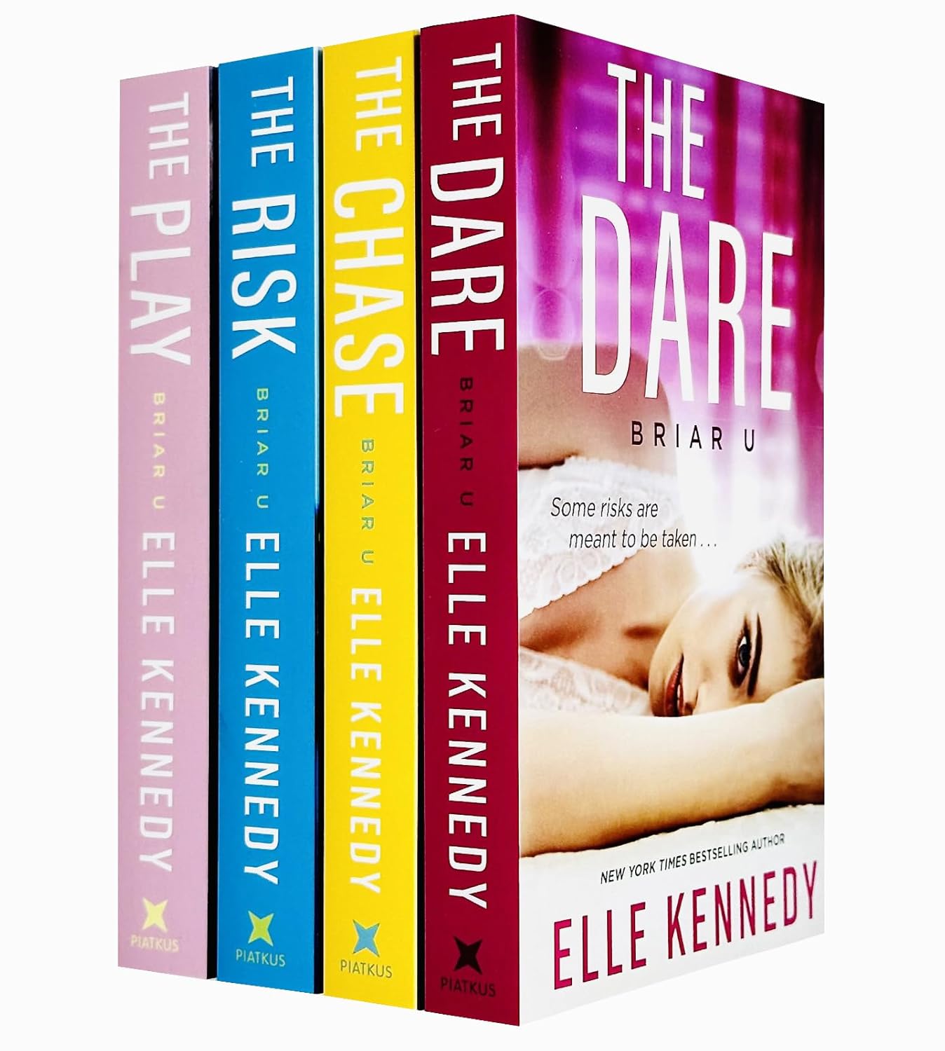 Briar U Series Books 1 - 4 Collection Set by Elle Kennedy (The Chase, The Risk, The Play & The Dare)