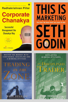 Disciplined Trader +Trding in the Zone +Corporate Chanakya, 10th Anniversary Edition +This is Marketing Paperback by Seth Godin