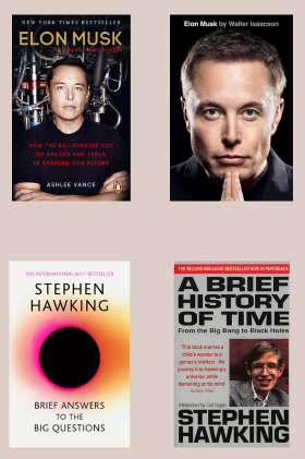 Elon Musk  By Ashlee Vance +Elon Musk  by Walter Isaacson+ Brief History Of Time+ BRIEF ANSWERS TO THE BIG QUESTIONS