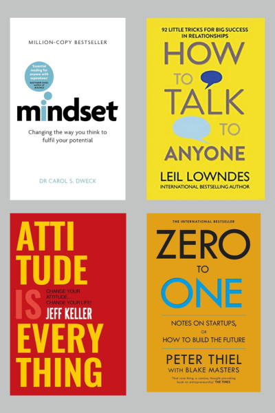 How To Talk To Anyone+ Zero To One+ Mindset+ Attitude Is Everything