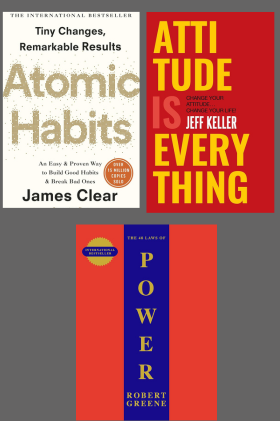 Combo] Atomic Habit-48 Laws Of Power-Attitude Is Everything (Paperback)