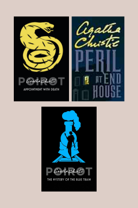 Combo of 3 Agatha Christie novels - Appointment with Death, Peril at End House, and The Mystery of the Blue Train