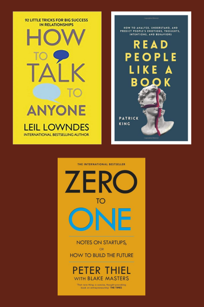 Read Peoples Like A Book+ Zero To One + How To Talk To Anyone
